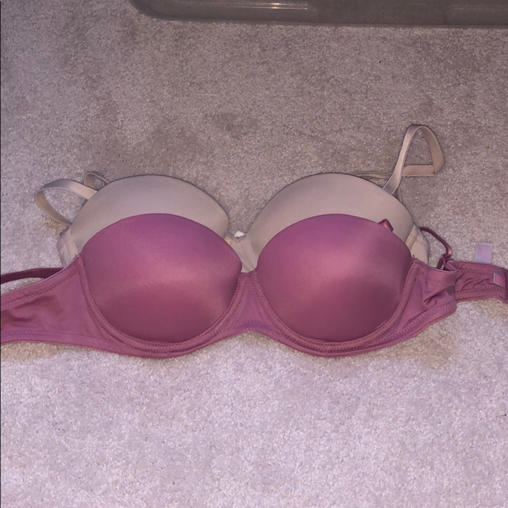 2 VS Pink wear everywhere multiway bras